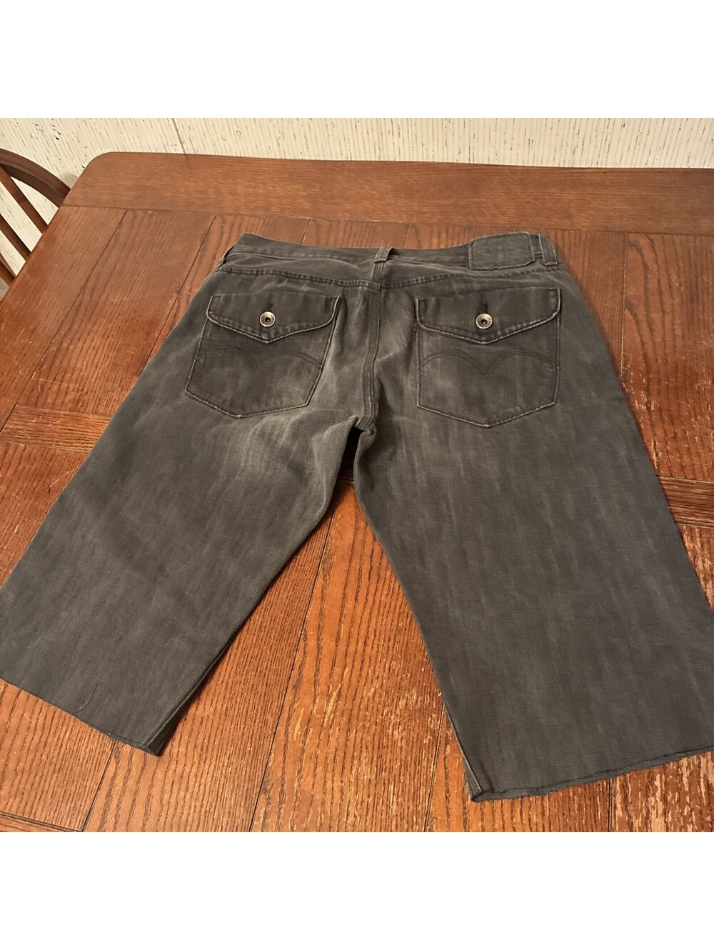 Vintage Levi's 514 Cutoff Jeans Men’s 34 Faded Black Y2K Skater Grunge Street